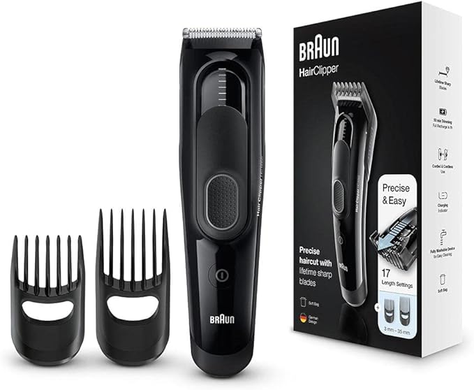 Braun HC5050 Hair Clipper Razor Electric Beard, with 17 Length Settings