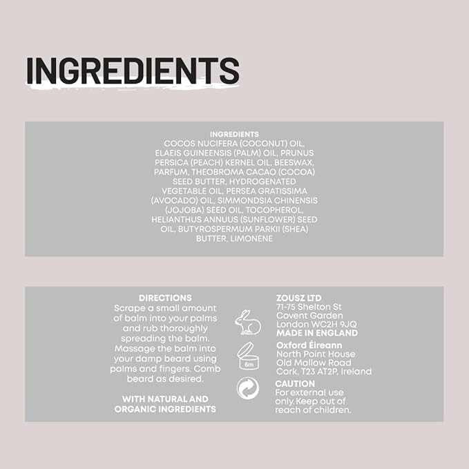 Black Oud Beard Care Kit - Non-Greasy, Premium Balm with Shea Butter | Ultimate Softener and Conditioner for Men, 50mL