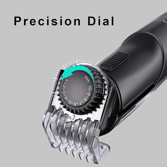 Hatteker Mens Beard Trimmer Grooming kit Hair Trimmer Mustache Trimmer Body Groomer for Nose Ear Facial Hair Cordless Waterproof 5 in 1