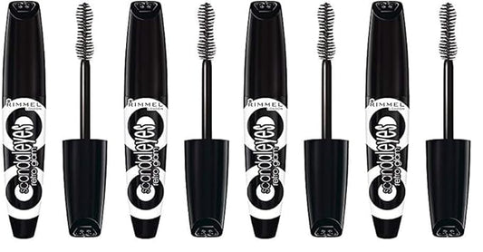 Rimmel Scandaleyes Retro Glam Mascara Redesign Extreme Black, 0.41 Fl Oz, 2 Count (Pack of 2)