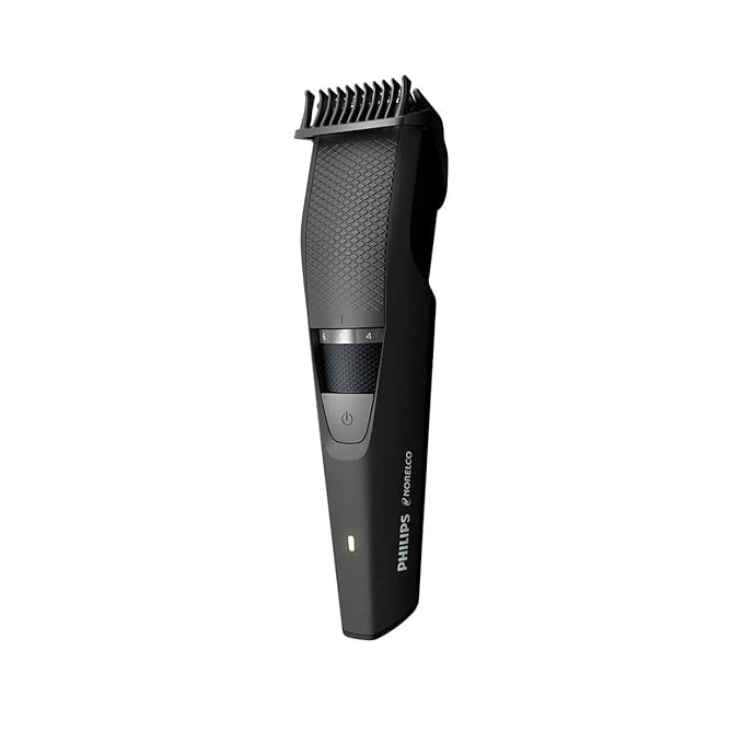 Philips Worldwide Voltage Cordless Men's Beard Trimmer with All New Locking Feature and 20 Length Settings with Skin Friendly Titanium Self Sharpening Blades
