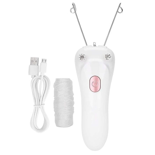 Threading Hair Removal, Facial Hair Remover Electric Face Eyebrow Threading Epilator USB Charging Cotton Thread Depilation Machine Device for Women Girls Ladies ()