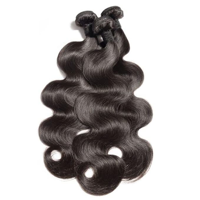 Body Wave Human Hair Bundles 14 14 14 Inch 12A Body Wave Bundles Human Hair 100% Unprocessed Brazilian Virgin Hair 3 Bundles Human Hair Weave Bundles Deals Real Human Hair Natural Black Color