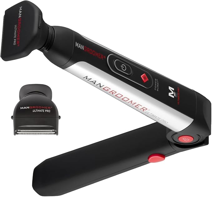 MANGROOMER - Ultimate PRO Back Hair Shaver (New 7th Generation) Complete Wide Blade Attachment Head with Shock Absorber Neck (Attachment Head with Shock Absorber Neck and Blade only)