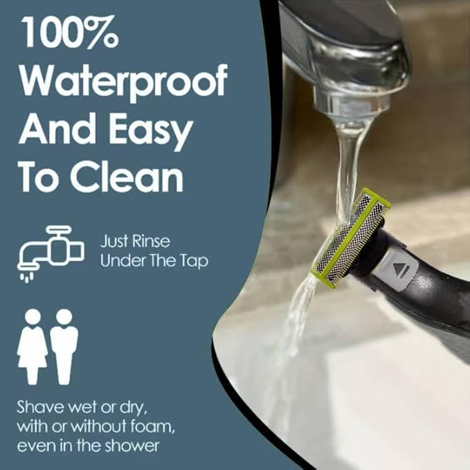 4 Pack Replacement Blades Compatible with Norelco One 1 Blade, Durable Stainless Steel, Trim, Edge and Shave,Suitable spare blades QP210/80 QP2515 QP2520 QP6510 QP6530