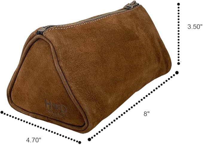 Hide & Drink, Travel Dopp Kit for Toiletries, Toiletry Bag, Rustic Handbag, Full Grain Leather, Handmade, Swayze Suede