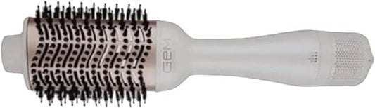 Generic GEM Hot Air Styling Brush for Dry Style Volume Pearl White/Rose Gold Hair Dryer