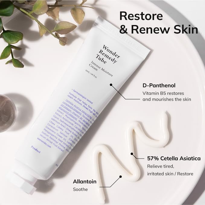 Korean Moisturizer with CICA (Redness Relief) & Ceramide (Barrier Repair) for Hydrating Face Care, 1.69 Fl Oz