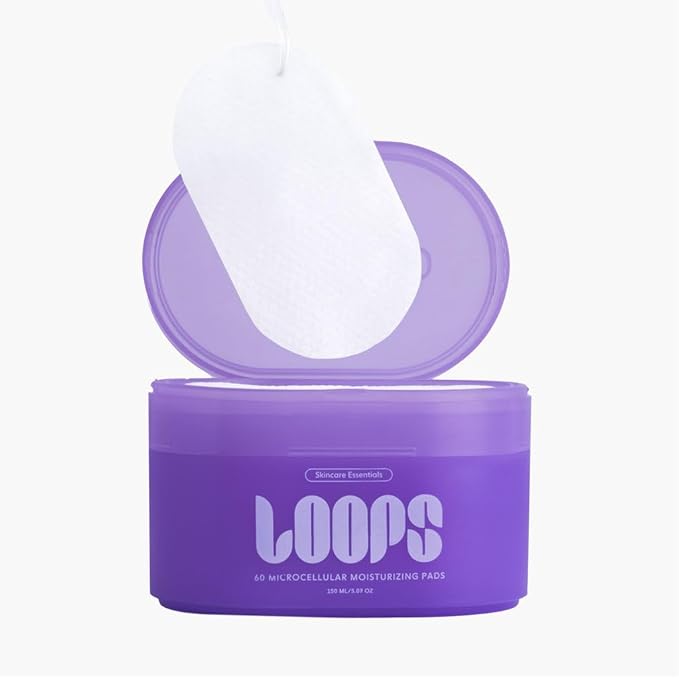 LOOPS MicroCellular Moisturizer Korean Skincare - Nourish, Replenish, and Rebalance - Collagen Boosting, Restoring, Moisturizing Skin Care - Pre-soaked Veocell Embo Pad - Mother's Day Gifts for Mom