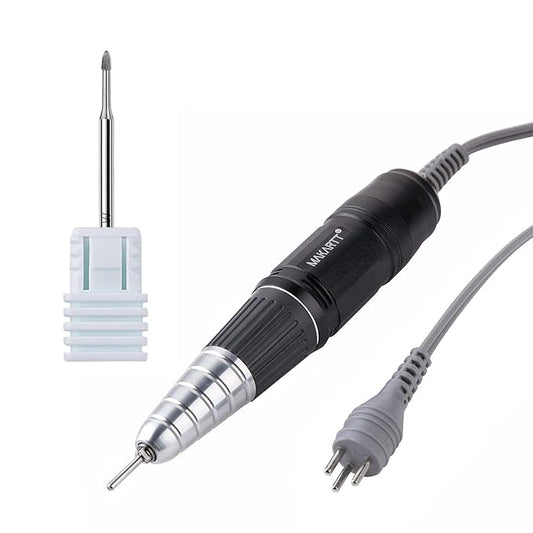 Makartt Nail Drill Handpiece for Up200 Machine Bundle With Safety Nail Drill Bits Cuticle Remover