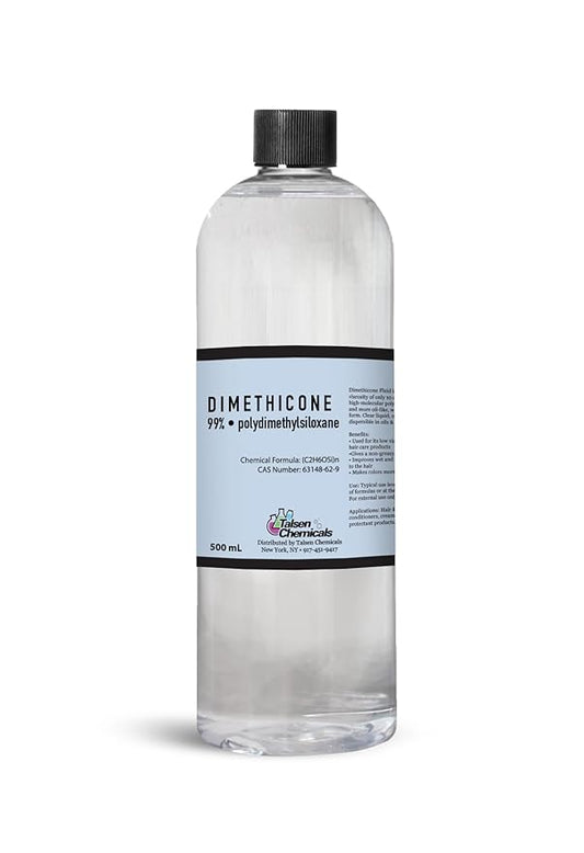 Dimethicone Oil by Talsen Chemicals, DIY Dimethicone Cosmetic Grade Liquid Silicone Oil for Head Lice Treatment, Gun Oil (500 mL / 16.9 Ounce)