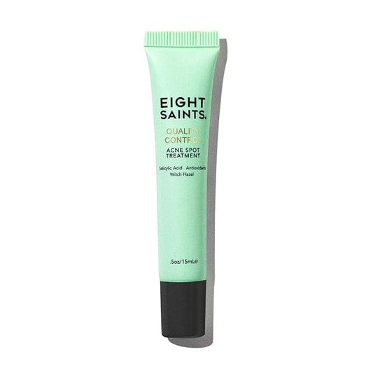 Eight Saints Quality Control Acne Treatment For Face Pimples and Zits with 2% BHA Salicylic Acid, Natural and Organic Acne Spot Treatment, Fast Acne Relief, 0.5 oz