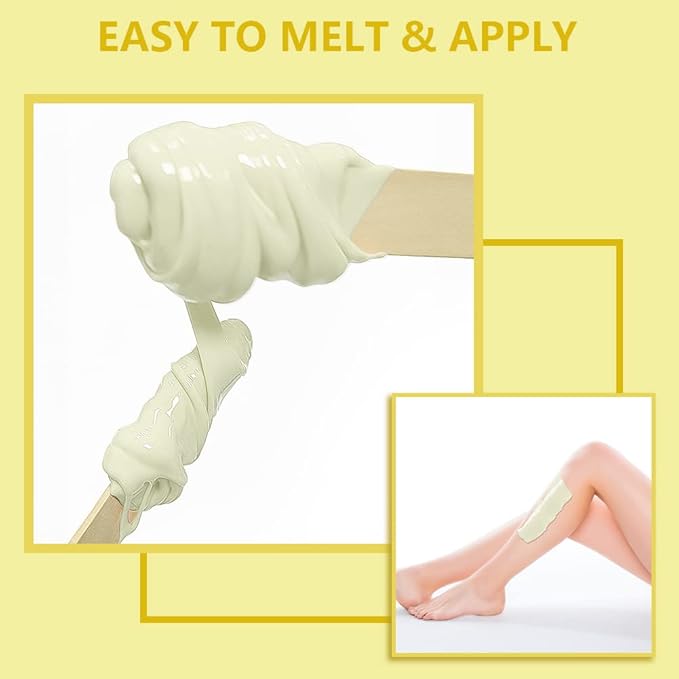 Bestidy Hard Wax Beads for Hair Removal, 1.2lb Waxing Beads for All Body and Brazilian Bikini Areas, White