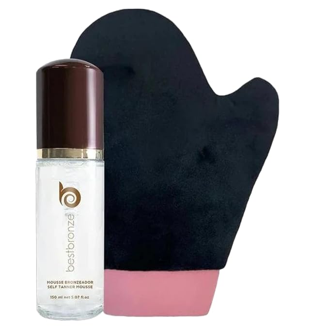 Best Bronze Clear Self Tanner Kit Mousse with Mitt – Sunless Tanner Foam for Customizable Self Tan, Light to Dark Fake Tan – Vegan Tanning Mousse – Sunless Tanning Foam (5.07 Fl Oz & Mitt)