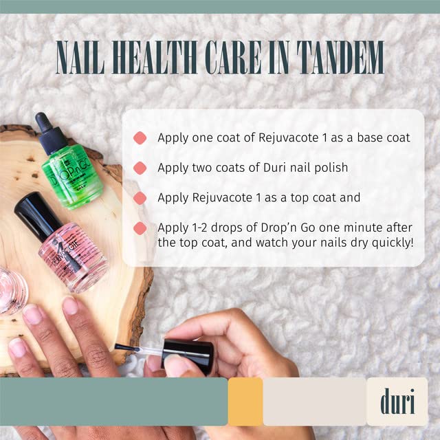 duri Rejuvacote 1 Nail Growth System and duri Drop'n Go Polish Drying Drops Combo