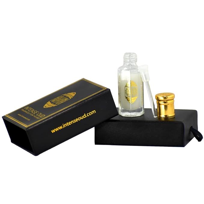INTENSE OUD Musk Tahara Arabian Perfume Oil for Men & Women, Long Lasting Alcohol-Free Concentrated Fragrance, 12ml (0.40 oz) in Black Gift Box, White Musk & Vanilla Notes