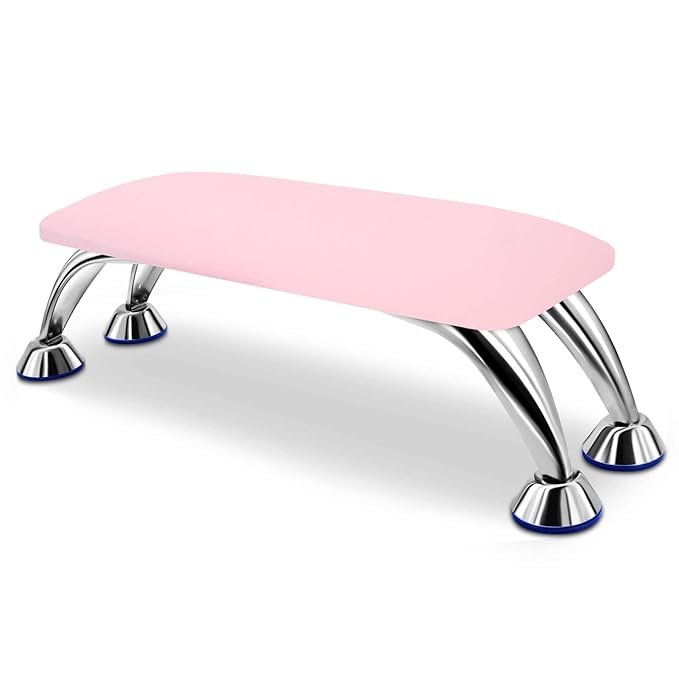 Nail Arm Rest Cushion, Big Nail Arm Rest for Nail Tech, Professional Nail Hand Rest Pillow Stand Manicure Hand Rest Spa Salon Foot Hand Arm Feet Leg Rest (Pink)
