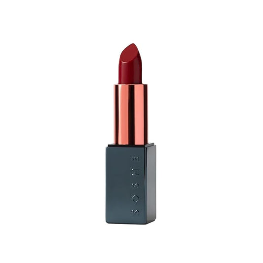 SOSHE Beauty - Ceramide Refillable Lip Silk | Sheer Hydrating, Silky, Buildable Lipstick | Ceramides, Vitamin E, Shea Butter | Cruelty-Free, Certified Plastic Negative (Wine Stained - Cool Cherry)