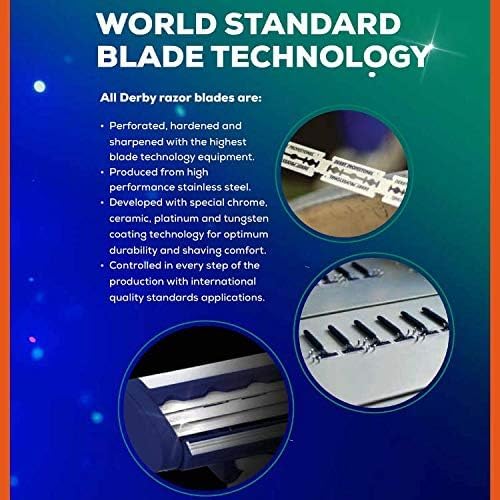 500 "Derby Premium" Single Edge Razor Blades for straight razor