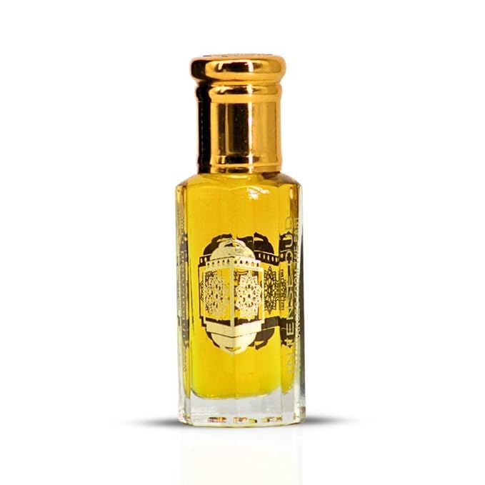 INTENSE OUD Fawaken Arabian Perfume Oil for Men & Women, Long Lasting Alcohol-Free Concentrated Fragrance, 12ml (0.40 oz) in Black Gift Box, Jasmine & Strawberry Notes