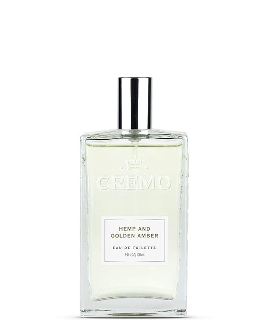 Cremo Hemp & Golden Amber Cologne Spray, A Unique Yet Sophisticated Blend of Hemp, Ginger and Golden Amber, 3.4 Fl Oz