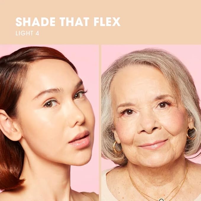 Beautyblender 12-Hour Always on Radiant Skin Tint, Breathable Serum Foundation Stays Put for All Day Long Wear, Infused with Hyaluronic Acid & Niacinamide, Light 4