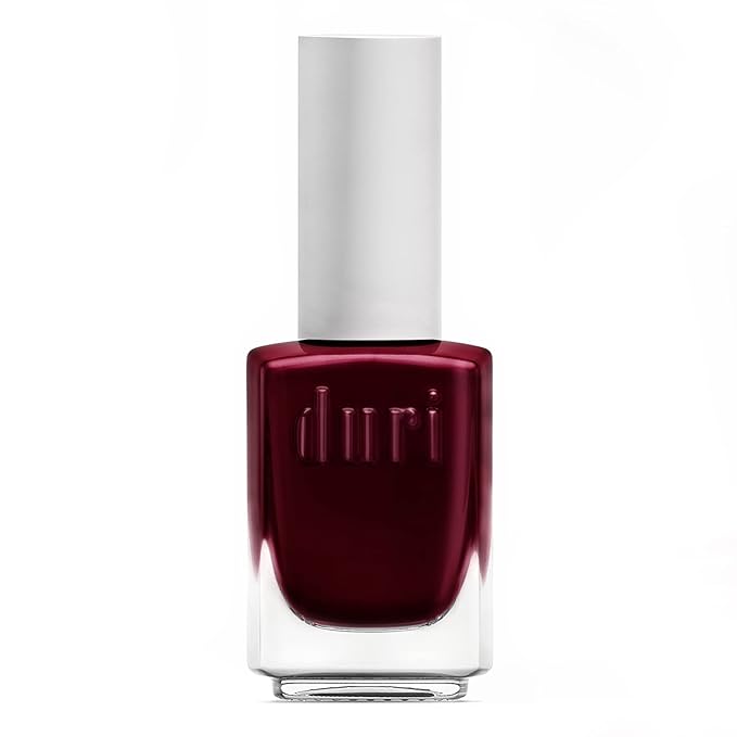 duri Nail Polish, 731 Aries, Deep Burgundy Red, Full Coverage, Fast Drying, 0.45 Fl Oz