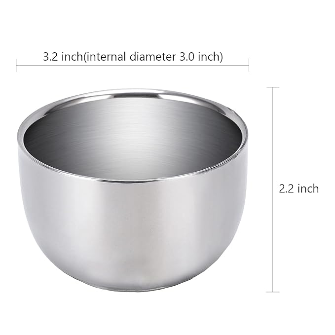 Shaving Stand and Double Stainless Steel Design Shave Soap Bowl - Forms Thick and Foamy Lather Quickly,Unbreakable and Rust Resistant for Smooth Wet Shaving