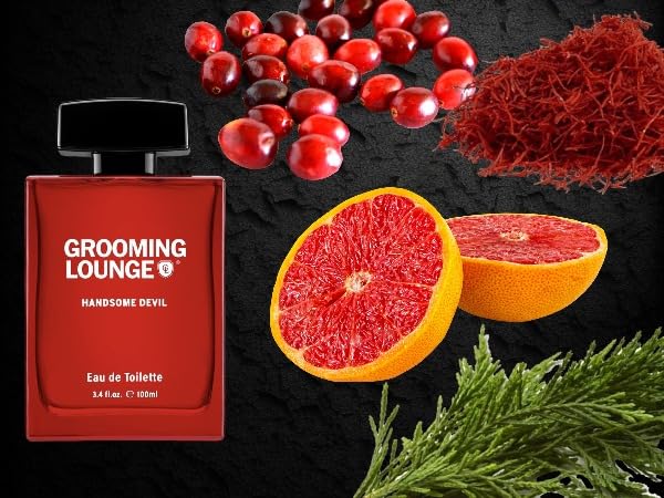 Handsome Devil by Grooming Lounge - Fragrance for Men - Energizing blend of spice and citrus - Notes of Coffee Berry and Red Wood - For Warm and Mischievous Men - 3.4 oz