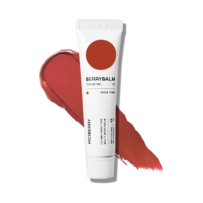 Berrybalm(Rose Pink), lip & cheek balm, multi blush, moisturizing and matte, highly pigmented, long lasting formula