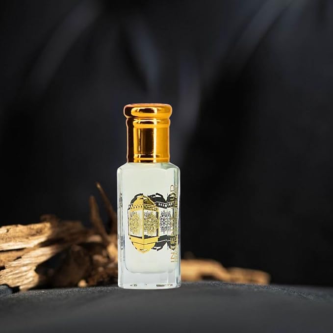 INTENSE OUD Musk Abiyad Long Lasting Arabian Perfume Oils for Women 12ML (0.40 OZ) Fragrance Oil with Soft Woods, Fresh Neroli & Warm Musk Notes - Concentrated Perfume Oil in Elegant Gift Box