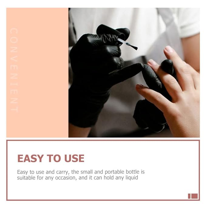 20Pcs Empty Nail Polish Glass Bottles with Brush Cap Refillable Nail Fingernail Polish Bottles Container 15ml for Nail Art Sample