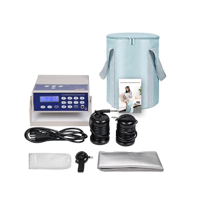 Ionic Foot Bath Detox Machine, Professional Ion Cleanse Ionic Detox Foot Bath Spa Machine with LED Display, Folding Foot Bucket,Far Infrared Belt, Spa at Home Detox As Birthday Gifts
