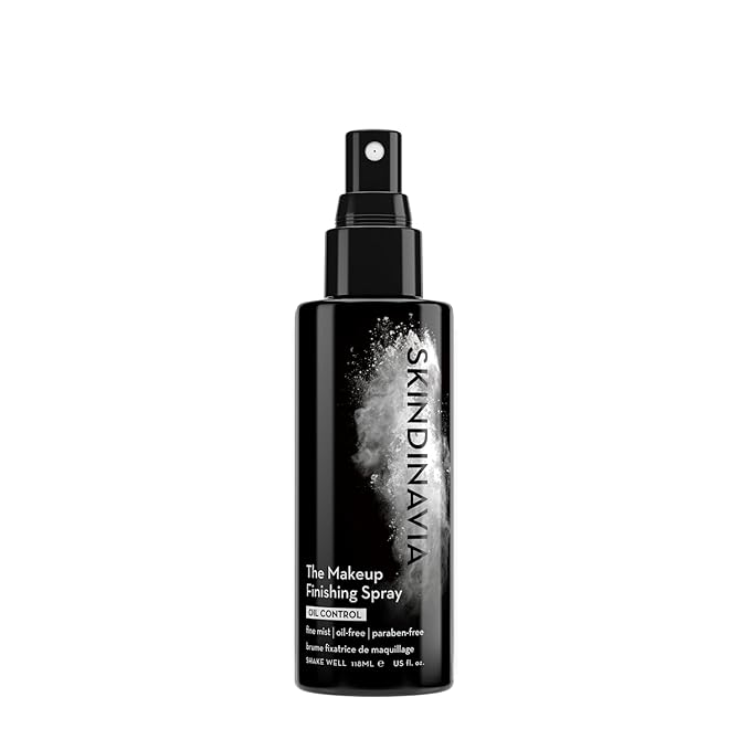 Skindinavia The Makeup Finishing Spray, Oil Control Makeup Setting Spray, All-Day Wear, Long-Lasting Up to 16+ Hours, Heat-Resistant & Waterproof, Fine Mist, 2.0 Oz