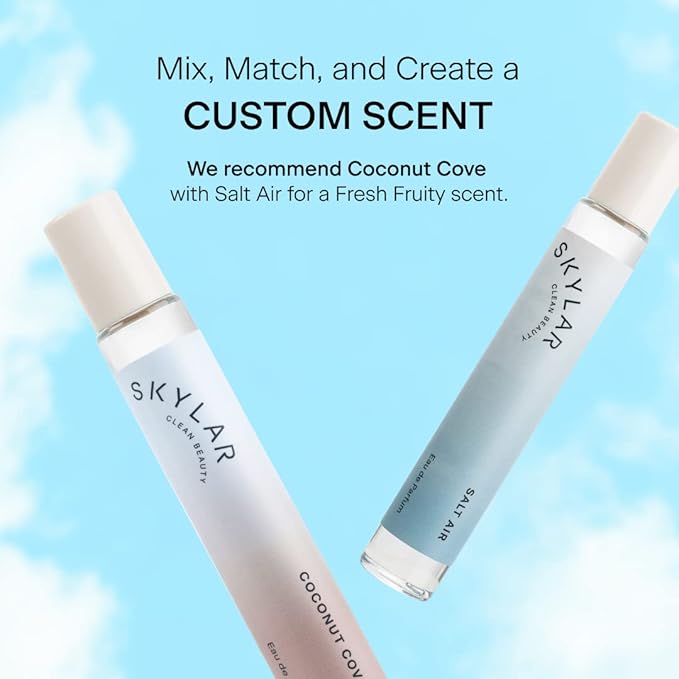 Skylar Coconut Cove Eau de Parfum - Hypoallergenic & Clean Perfume for Women & Men, Vegan & Safe for Sensitive Skin-Fruity Fresh Perfume with Notes of Bergamot, Coconut & Ambrox - 10mL /0.33 Fl oz