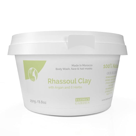 Fatima's Garden Rhassoul Clay with Herbs - Detox Facial Powder, 250g