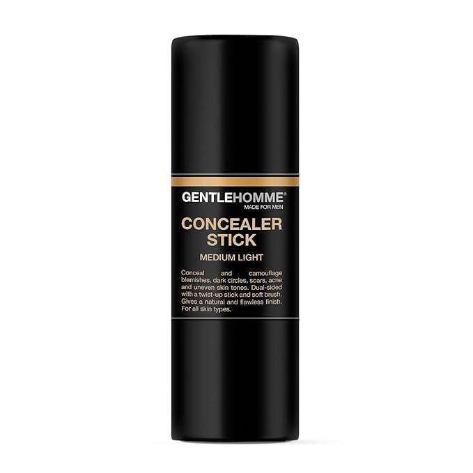 Men's Concealer Stick with Brush for Dark Circles Eraser, Medium Light