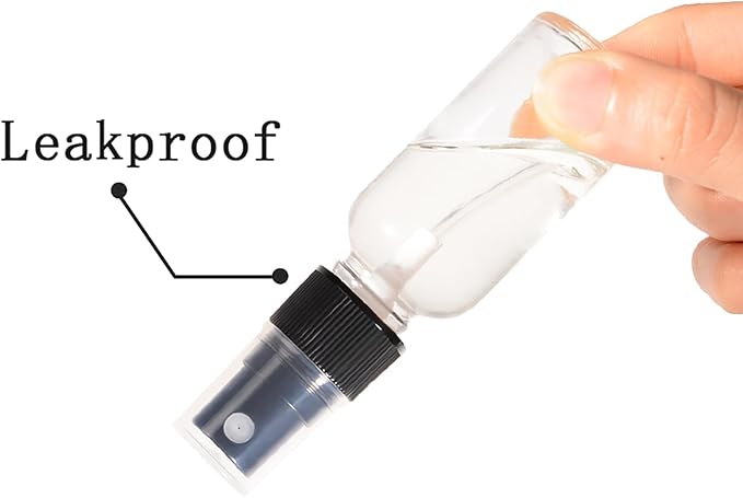 1oz Spray Bottles,Refillable Empty Glass Bottle with Small Fine Mist for Hair,Essential Oil,Plants, Cleaning Solutions(48 Pack)