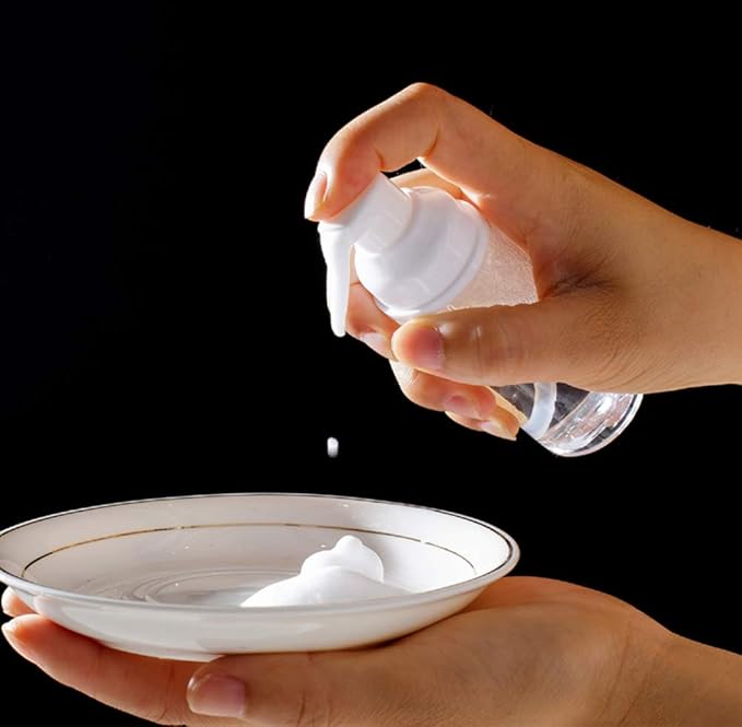 6 Pcs Empty Foam Pump Bottle 1oz/30ml Travel Size Plastic Pump Bottle Soap Bottle Portable Small Hand Sanitizer Dispenser Bottles, Refillable Clear Instant Foaming Bottles for Hand Lotion Shampoo