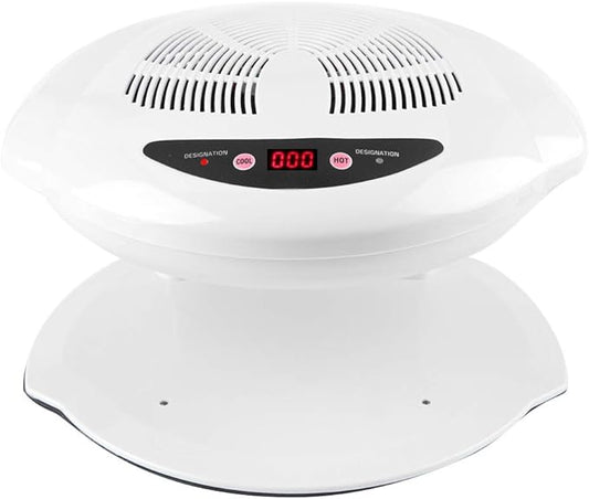 Nail Dryer Hot & Cold Air Nail Dryer Warm-Cool Nail Polis Drying Fan Manicure Tool White UV Gel Nail Lamp for Fingernail & Toenail Gels Based Polishes US Plug 110v