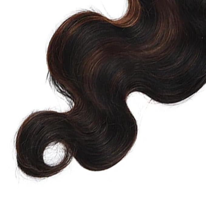 Brown With Highlights Bundles P1B30 Body Wave Human Hair Bundles Two Tone Black and Brown Brazilian Human Hair Soft and Silky for Women 20 22 24 Inch