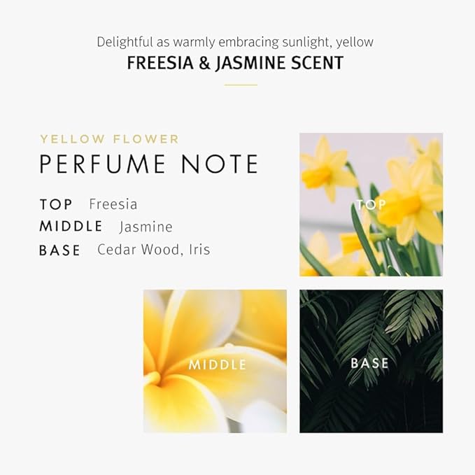 Flower Perfume Body Wash 40.57 fl oz / 1.2 L (Yellow - Freesia & Jasmine)