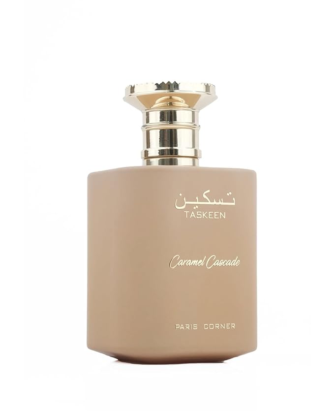 Paris Corner | Taskeen Caramel Cascade EDP - 3.4 Fl Oz | Sweet Elegance Perfume for Women and Men | Unisex Fragrance Featuring Caramel, Milk, Tonka Bean & Honey