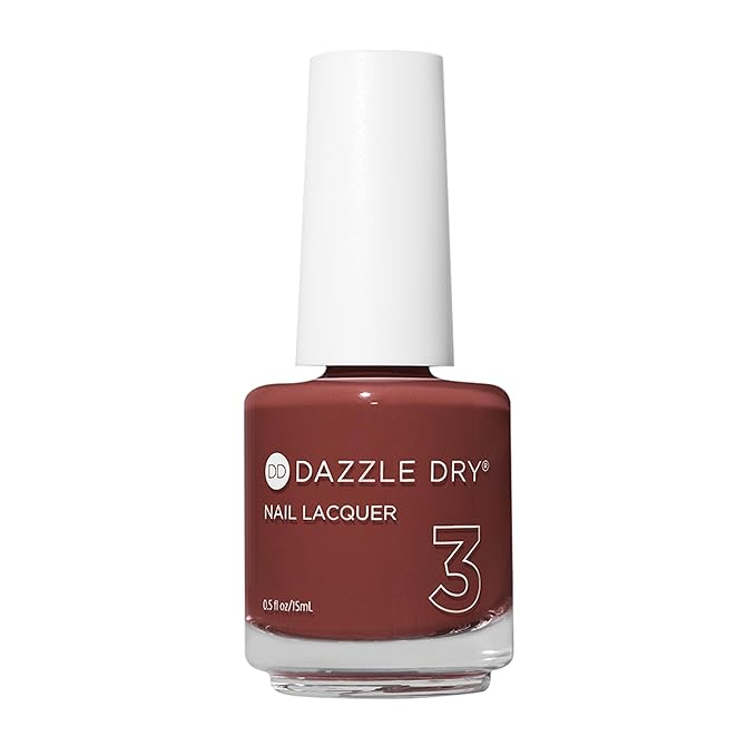 Dazzle Dry Nail Lacquer (Step 3) - Cinnamon Spice Lacquer - A cozy muted red. Full-coverage cream. (0.5 fl oz)