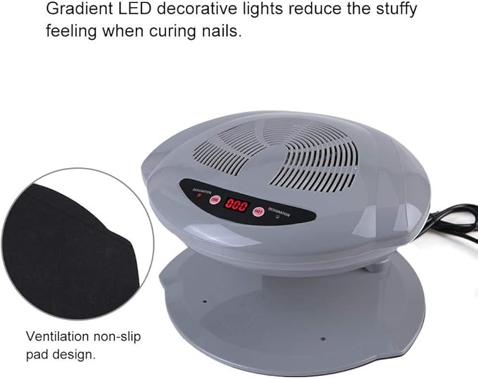 Dioche Nail Fan Dryer with Automatic Sensor Nail Polish Dryer, Nail Drying Fan for Regular Polish Nail Blow Dryer for Living Room and Home (Silver)