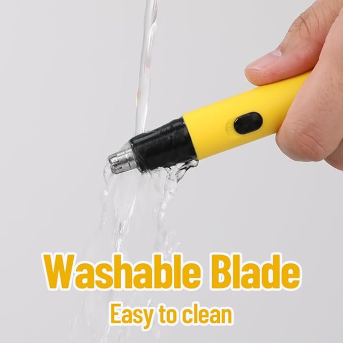 Gorilla Technique Nose Ear Hair Trimmer for Men, Rechargeable 2-in-1 Trimmer for Nose Ear Eyebrow Hair Removal, No Pull No Snag Grooming with High-Speed 10,000rpm Motor, 2 Heads