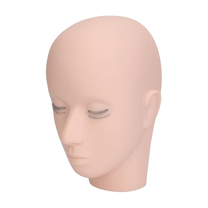 Soft Silicone Mannequin Head for Beginner Lash Extensions Practice, Beauty Training Institutions, and Eyelash Salons