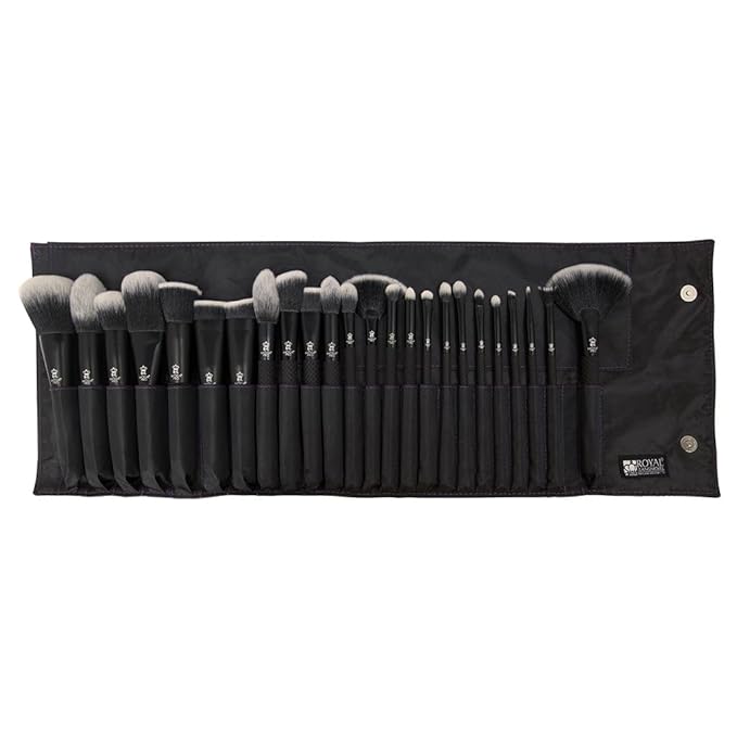 Royal & Langnickel Full Size MODA Pro Full Face 25PC Makeup Brush Set with Travel Pouch