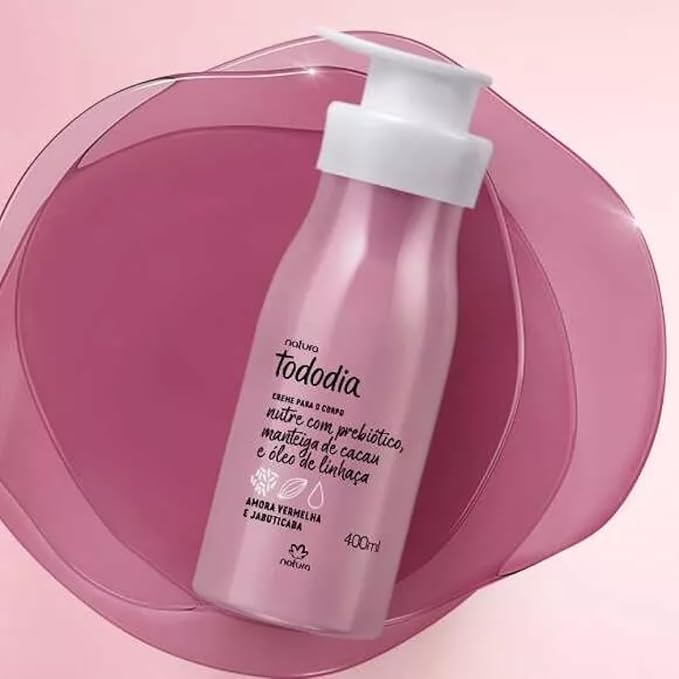 natura - Linha Tododia (Amora Vermelha e Jabuticaba) - Creme Hidratante Nutritivo Para o Corpo 400 Ml - (Red Berries and Jabuticaba - Nourishing Body Moisturizing Cream 13.52 Fl Oz)