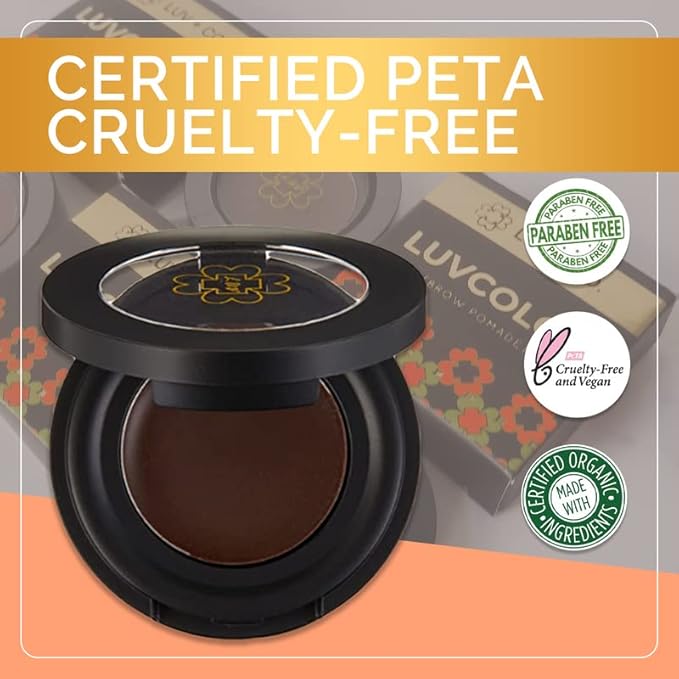 Brow Pomade 0.88oz Dark Brown Vegan eyebrow pencil for Darker Skin tone 80% Organic brow pencil Multifunction to Groom Brows For Natural Finish